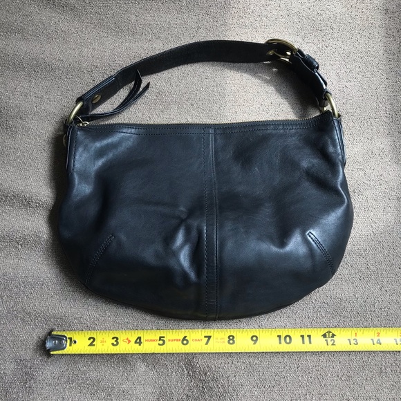 coach black leather hobo bag